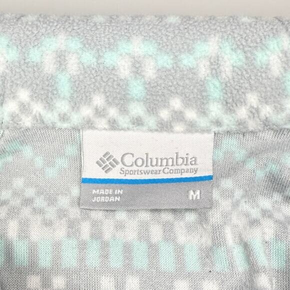 COLUMBIA 1/4 Zip Fleece Pullover Long Sleeve Size Medium - Picture 3 of 4